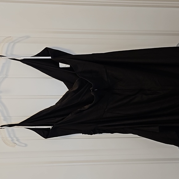 *NWT* Cynthia & Sahar Pleated Wrap Ruffled Asymmetrical Satin Dress - Picture 11 of 16